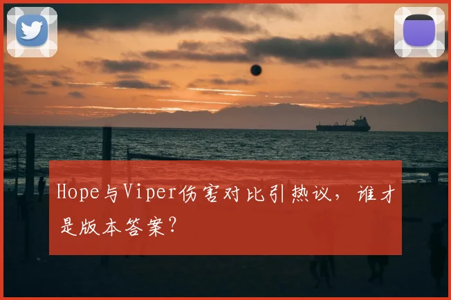 Hope与Viper伤害对比引热议，谁才是版本答案？